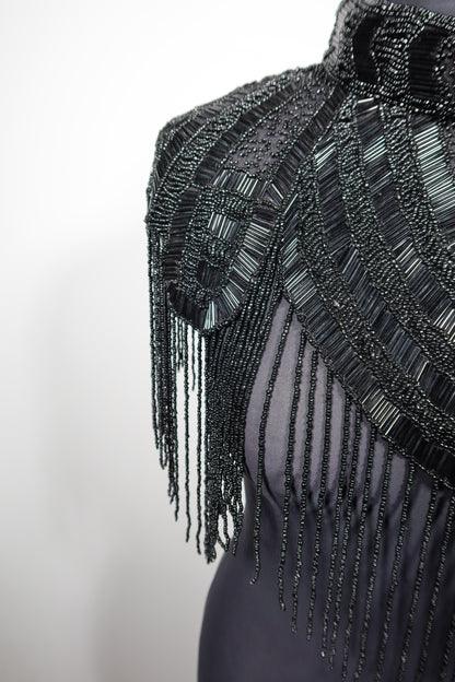 AVASA Obsidian Veil Beaded Capelet